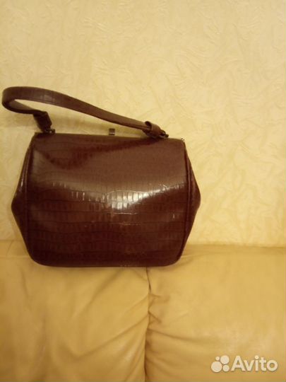 Винтажная дамская сумочка из кожи 50-х годов СССР