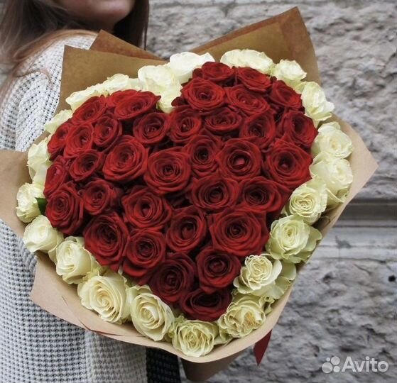 Сердце из роз