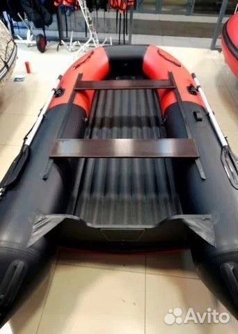 Лодка пвх Gladiator E350S красно/черный