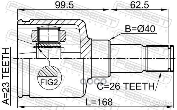 ШРУС ford focus 04-08/C-MAX 03-10 внут.лев. 211