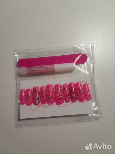 Накладные ногти с клеем