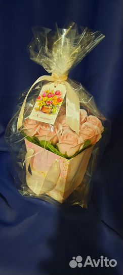 Мыльные розы в коробке