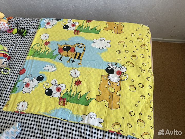 Одеяло детское (пододеяльник и внутри байковое)