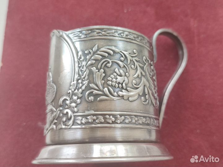 Подстаканник мельхиор СССР Минин и Пожарский