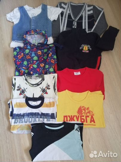Вещи на мальчиков пакетом ростовкой 104,110,116