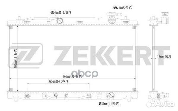 Радиатор охл. дв. Toyota Camry (V40) 08- Lexus