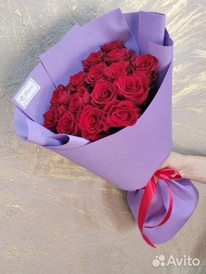 Букеты из 15 роз Эквадор Доставка