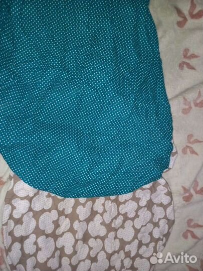 Простынь на резинке для овальной кроватки