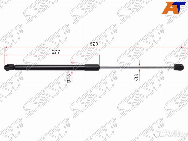 Амортизатор крышки багажника audi A3/S3 96-03