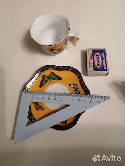 Чашка с блюдцем кофейная фарфор