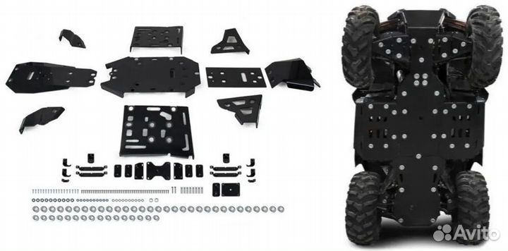 Защита днища rival для квадроцикла Odes пластик