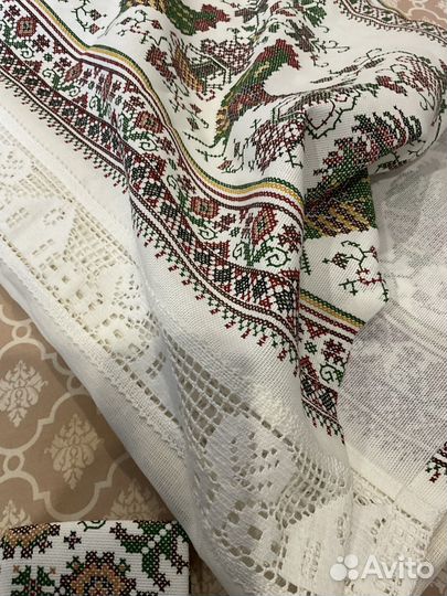 Штора льняная « Русь»