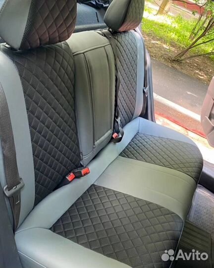 Чехлы экокожа ромб на Ford S-Max от Автопилот