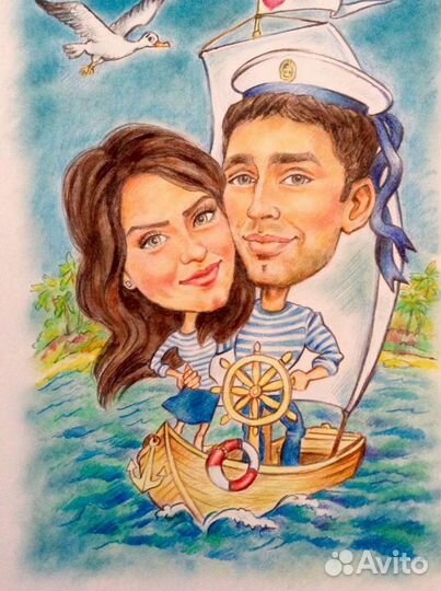 Художник шарж портрет по фото