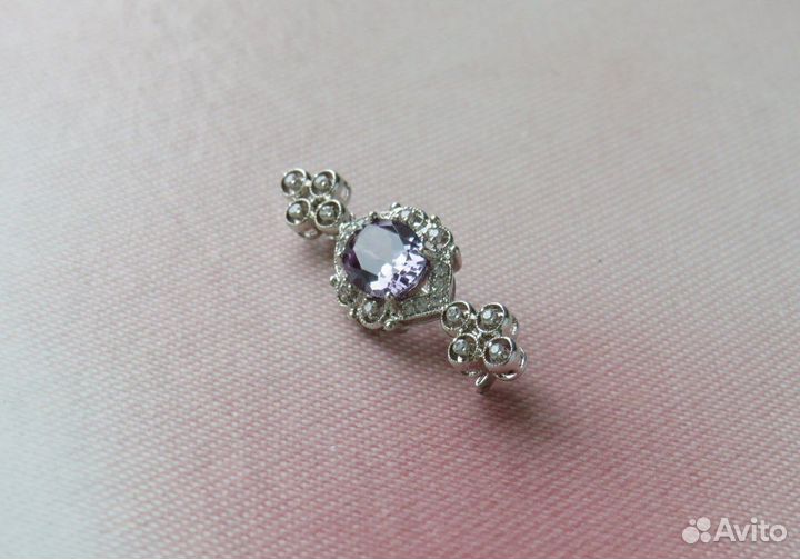 Брошь Австрийский кристалл Винтаж США