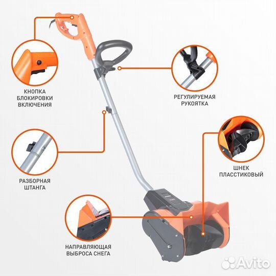 Снегоуборщик patriot PS 1500 E электрический бу1