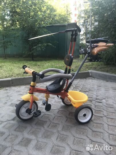 Велосипед детский трехколесный с ручкой