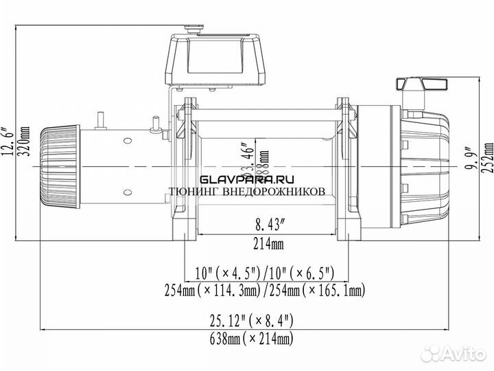 Лебёдка автомобильная электрическая 24V Runva 1800