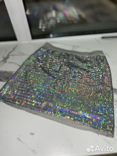 Юбка в пайетках мини