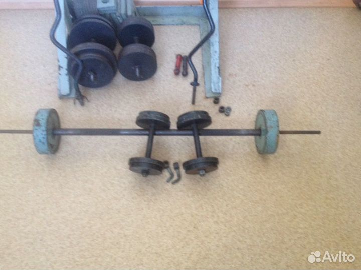 Штанги, гантели, стойка
