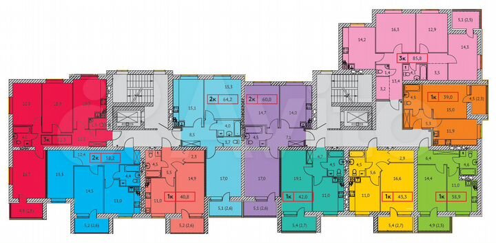 1-к. квартира, 39 м², 2/9 эт.