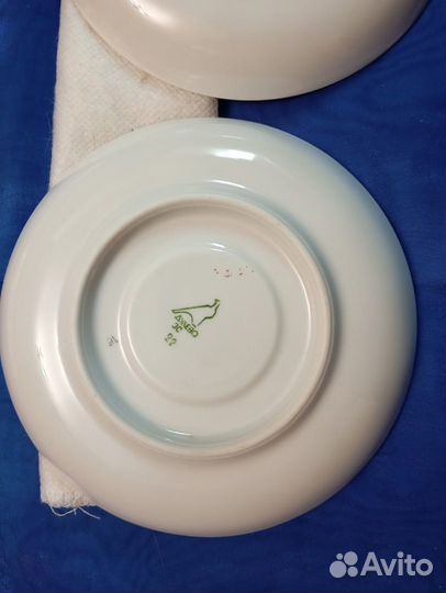 Чайные блюдца 6 шт. Роза. Дулево. СССР