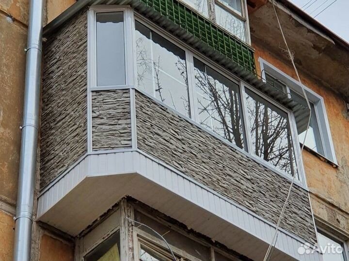 Остекление обшивка балконов, ремонт плит