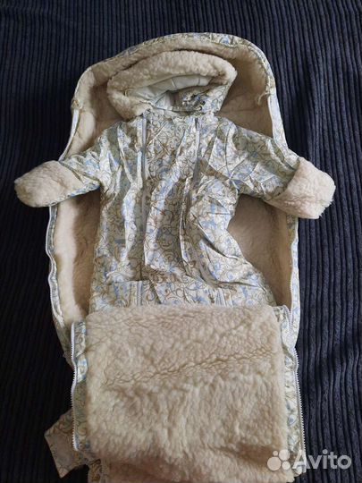 Конверт на выписку для мальчика зимний