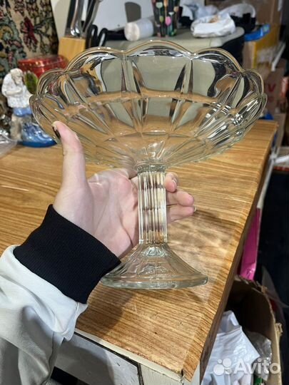 Ваза фруктовница на ножке СССР
