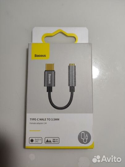 Переходник Baseus USB Type C на 3,5 мм (aux)