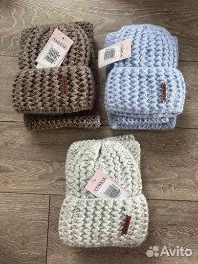 Шапка и снуд комплект новые