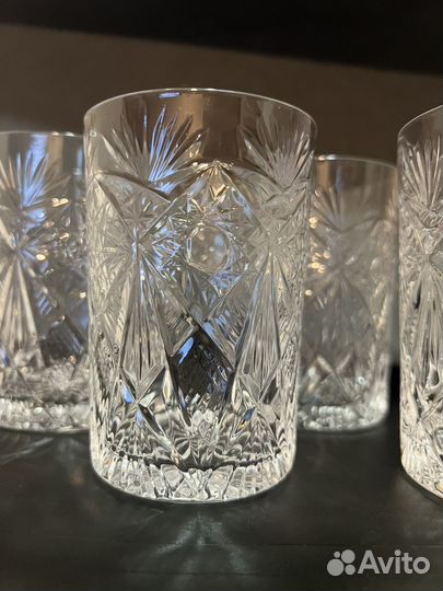 Стаканы хрустальные набор из 5 шт