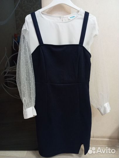 Сарафан школьный для девочки 158 плюс блузка