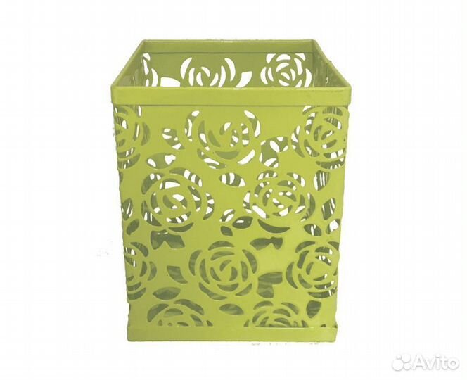 Подставка настольная Стакан квадратный ажурный сал