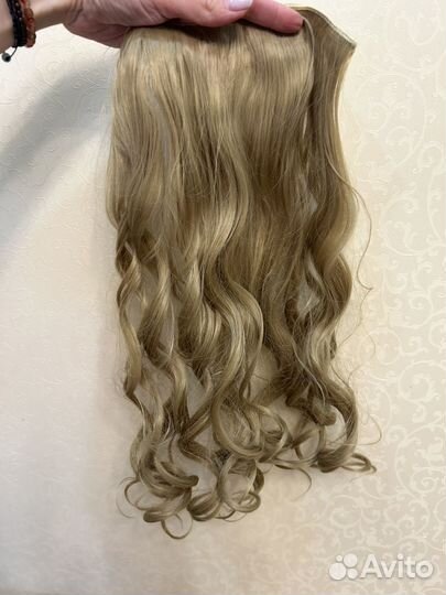 Волосы на заколках шиньон локоны 40 см