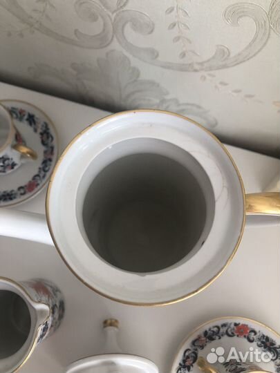 Кофейный сервиз ГДР SEP Eisenberg Жар птица