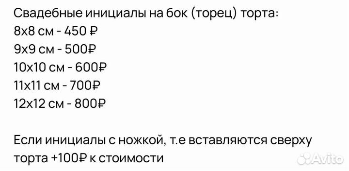 Топпер с Вашими инициалами под заказ