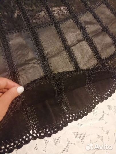 Новая кожаная юбка 57 см