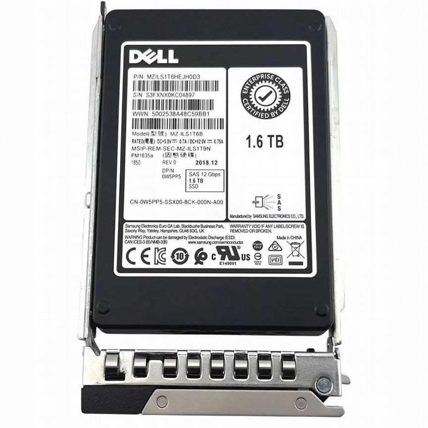 [W5PP5] Жесткий Диск Dell 1.6tb Sas 2,5" Ssd W5pp5
