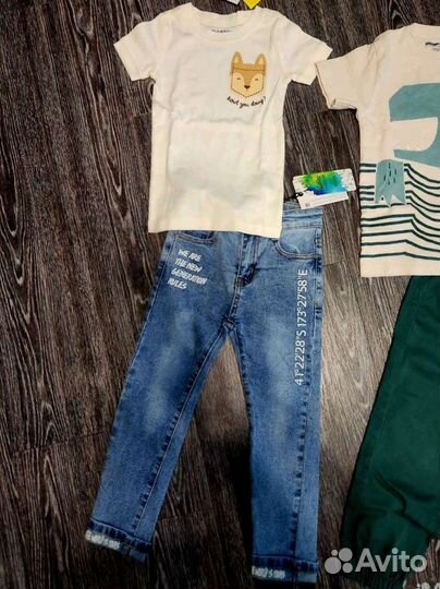 Одежда футболка джинсы на мальчика 104