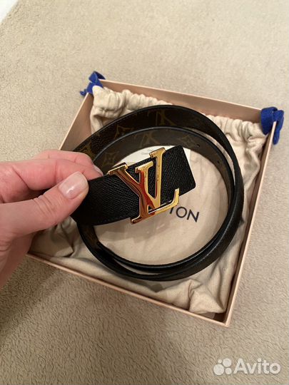 Louis vuitton ремень 30мм черный монограмма