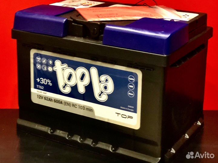 Аккумулятор Topla Top 62 Ah. (обр.пол) низкий