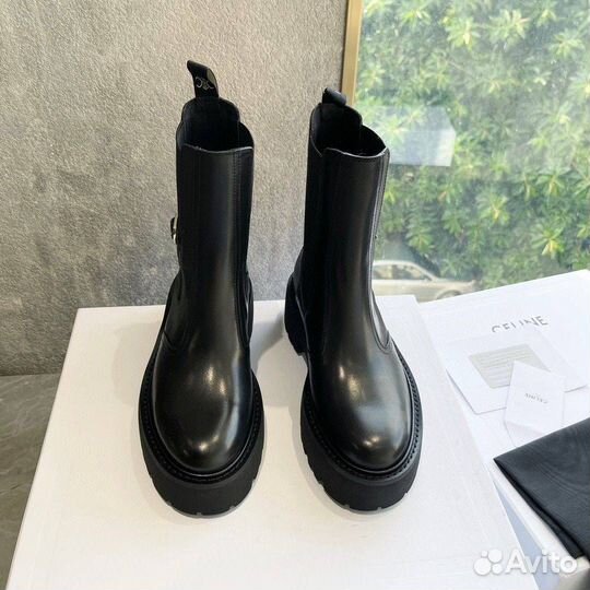 Полусапоги Celine натуральная кожа
