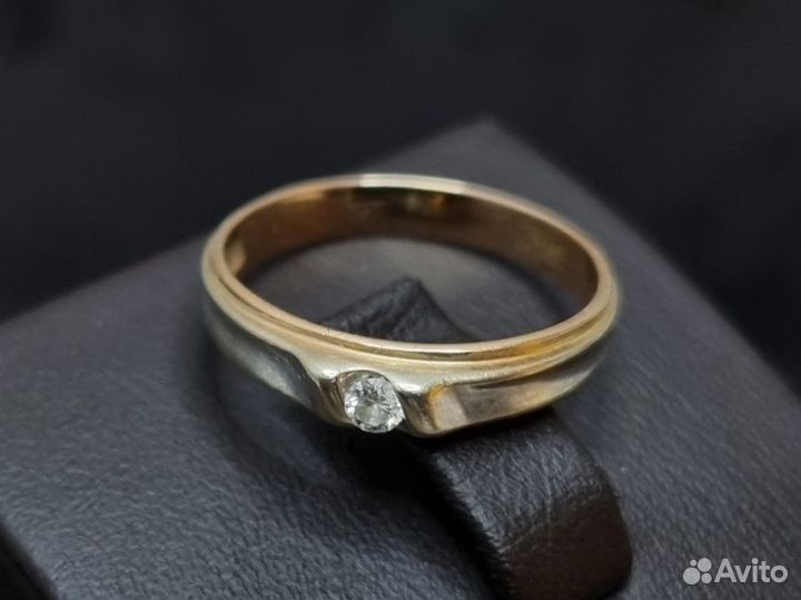 Золотое кольцо 585 пробы с Бриллиантом массой 1,8