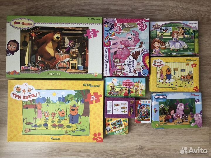 Детские пазлы 1-3 года 24, 35, 60 элементов
