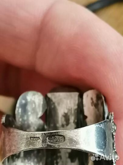 Старинное кольцо серебро