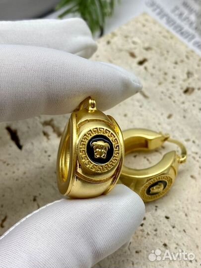 Серьги Версаче versace premium