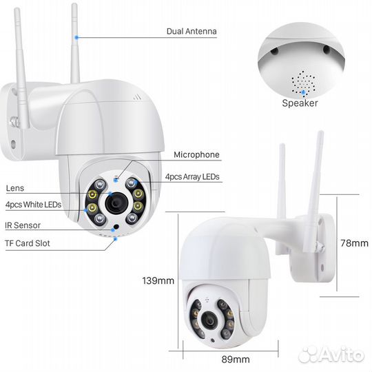 Камера видеонаблюдения Wifi Besder A8