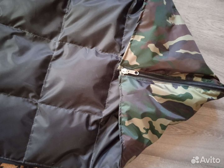 Армейский спальный мешок на пуху и синтепоне