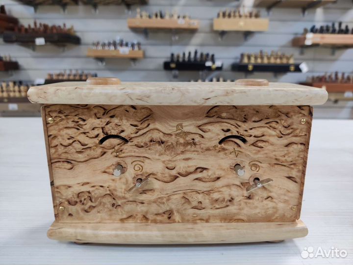 Шахматные часы из карельской березы Кадун